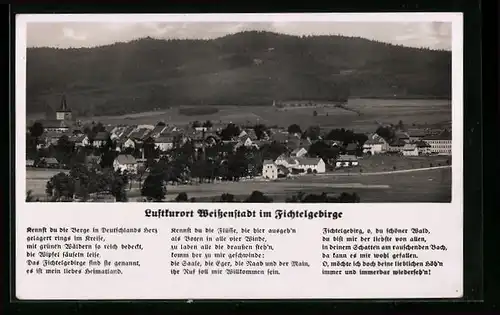 AK Weissenstadt, Totalansicht der Ortschaft