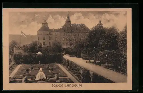 AK Langenburg, Blick auf das Schloss