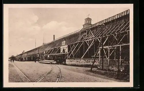 AK Bad Elmen, am Gradierwerk mit Bahnschiene