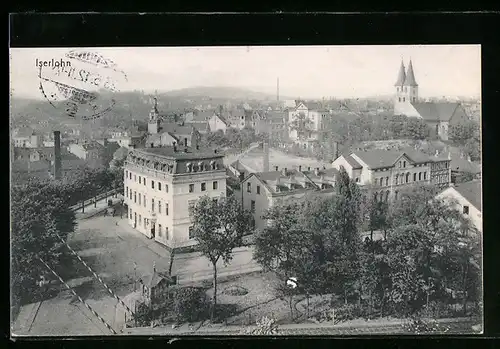 AK Iserlohn, Strassenpartie aus der Vogelschau