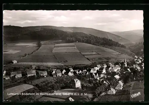 AK Bödefeld /Hochsauerland, Ortsansicht aus der Vogelschau