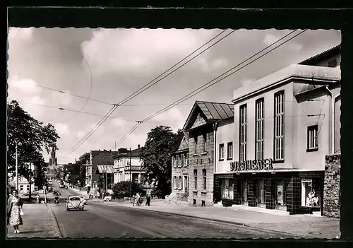 AK Letmathe /Sauerland, Hauptstrasse mit Burgtheater