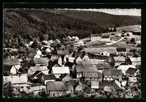 AK Somplar /Kr. Frankenberg, Blick über die Dächer des Ortes
