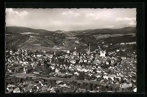 AK Bensheim a. d. Bergstrasse, Ortsansicht aus der Vogelschau