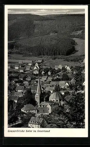 AK Balve i. Sauerland, Ortsansicht mit Blick auf die Kirche