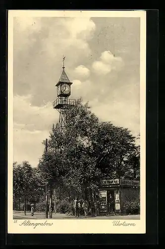 AK Altengrabow, Uhrturm mit Kiosk