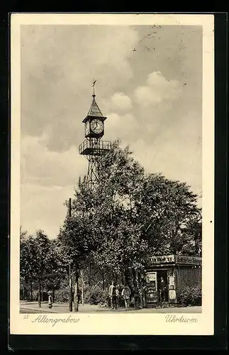 AK Altengrabow, Uhrturm mit Kiosk
