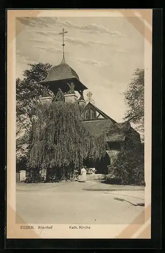 AK Essen-Altenhof, Blick zur kath. Kirche