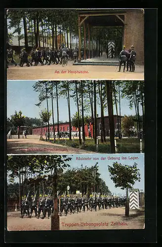 AK Zeithain, Truppenübungsplatz mit Infanterie-Barackenlager & Hauptwache