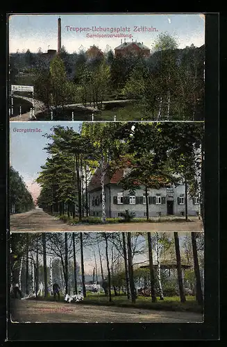 AK Zeithain, Truppen-Übungsplatz, Garnisonsverwaltung, Georgstrasse, Mannschaftspark