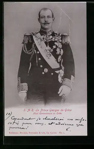 AK Prinz Georges von Griechenland in Uniform