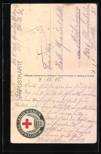 AK Charlotte von Württemberg mit Hund