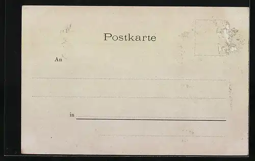 Mondschein-AK Berlin, Nationaldenkmal und Passanten