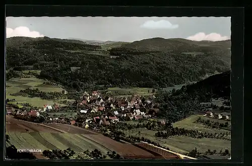 AK Förrenbach, Ortsansicht aus der Ferne mit Blick auf die Landschaft