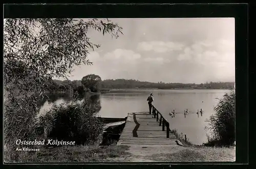 AK Kölpinsee, am Kölpinsee mit Besucher