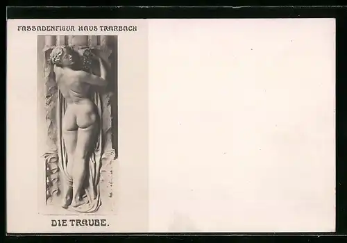 AK Trarbach, Fassadenfigur Haus Trarbach, die Traube