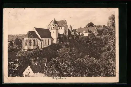 AK Haigerloch, Ortsansicht mit Blick auf die Kirche