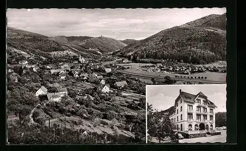 AK Lautenbach i. Renchtal, Ortsansicht mit Blick auf das Hotel Sternen