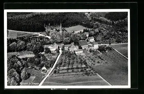 AK Rödgen b. Siegen, Ortsansicht vom Flugzeug aus gesehen