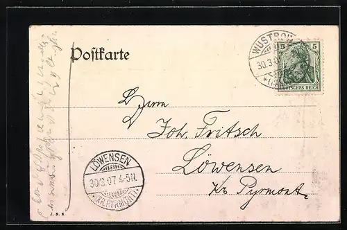 AK Salzwedel, Neuperwerstrasse und alter Rathausturm