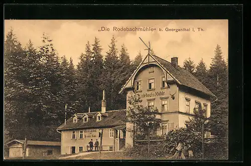 AK Georgenthal i. Th., Gasthaus Rodebachermühle