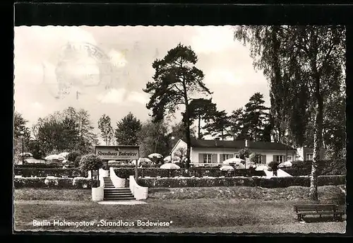 AK Berlin-Hohengatow, Gaststätte Strandhaus Badewiese