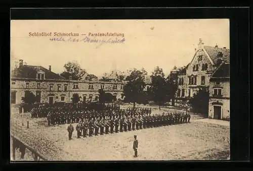 AK Schmorkau, Schlosshof Schmorkau, Paradeaufstellung