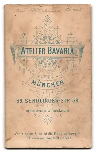 Fotografie Atelier Bavaria, München, Sendlinger-Str. 59, Bürgerliche Dame mit zurückgebundenem Haar