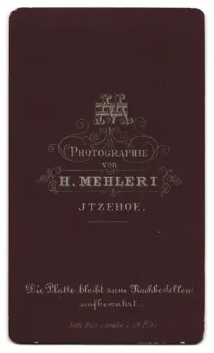 Fotografie H. Mehlert, Itzehoe, Bürgerlicher mit Seitenscheitel und Vollbart