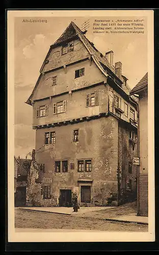 AK Alt-Leonberg, Gasthaus schwarzer Adler