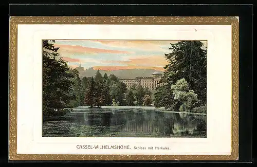 AK Kassel-Wilhelmshöhe, Schloss mit Herkules