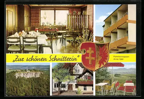AK Romansthal, Gasthof Zur schönen Schnitterin, Innenansicht
