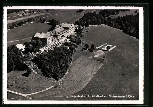 AK Weissenstein, Fliegeraufnahme Hotel-Kurhaur
