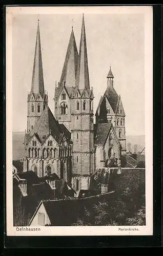 AK Gelnhausen, Blick auf die Marienkirche