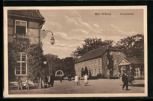 AK Bad Driburg, Partie am Brunnenplatz