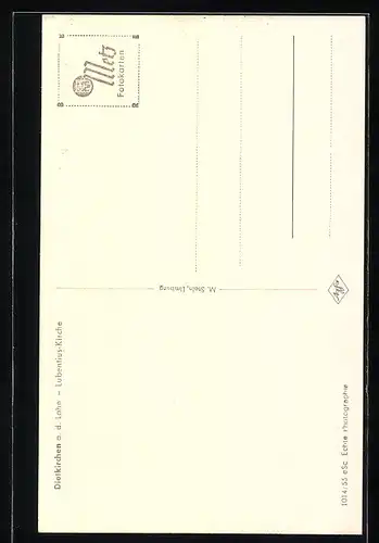 AK Dietkirchen a. d. Lahn, Blick zur Lubentius-Kirche