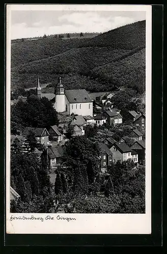 AK Freudenberg /Kr. Siegen, Teilansicht mit Kirche