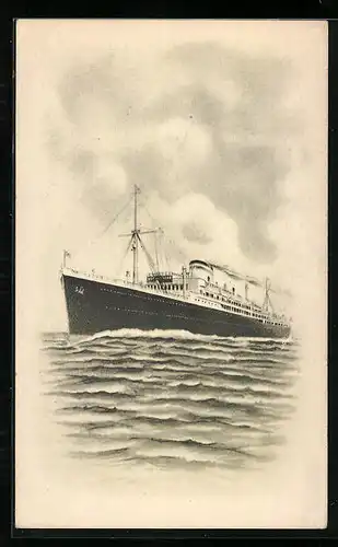 Künstler-AK Passagierschiff Caribia oder Cordillera