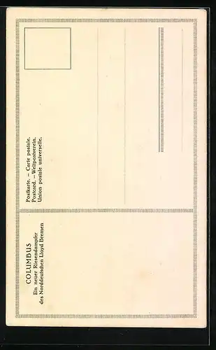 AK Passagierschiff Columbus im Hafen