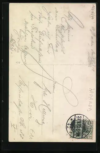 AK Junger Mann mit Hockeyschläger am Fahrrad