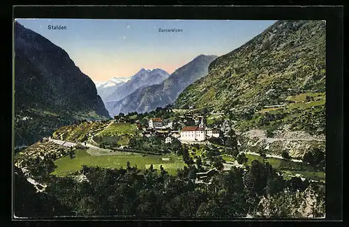 AK Stalden, Panorama mit Berneralpen