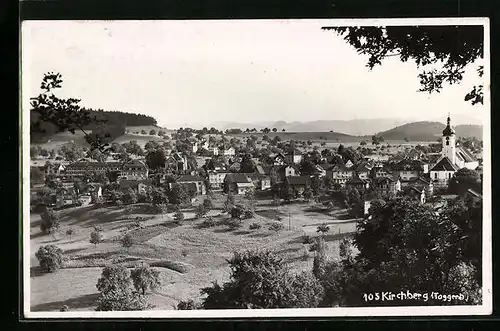 AK Kirchberg (Toggenb.), Ortsansicht aus der Vogelschau