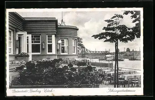 AK Homberg / Niederrhein, Gasthaus Rheingartenterrasse