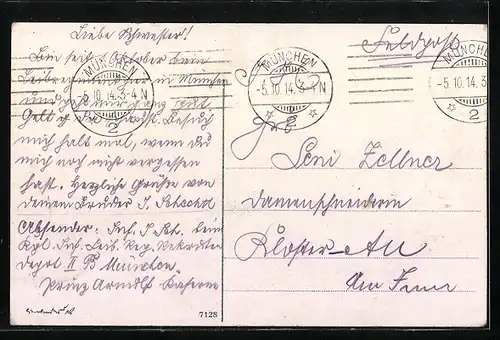 AK München, Blick auf die Lukaskirche