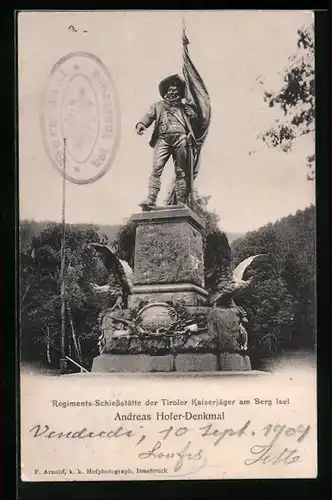 AK Innsbruck, Andreas Hofer-Denkmal, Regiments-Schiessstätte der Tiroler Kaiserjäger
