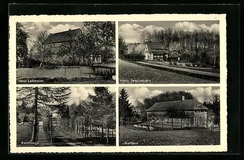 AK Bad Randringhausen i. Westf., Kurhaus und Kuranlage, Haus Lohmeier, Haus Sonnenhöhe