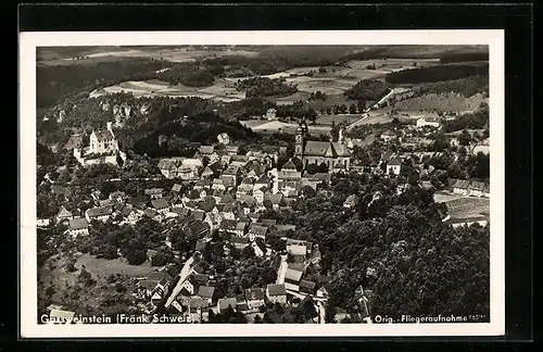 AK Gössweinstein /Fränk. Schweiz, Ortsansicht mit Kirche, Fliegeraufnahme
