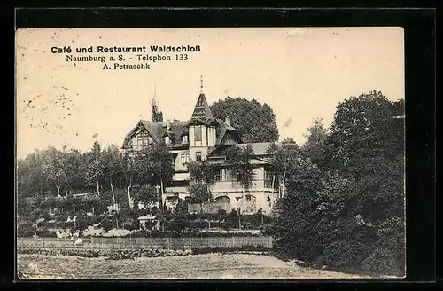 AK Naumburg a. S., Cafe und Restaurant Waldschloss