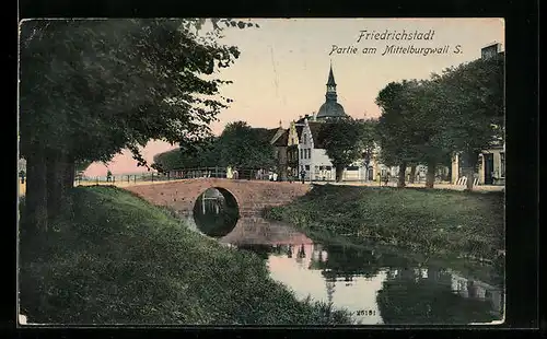 AK Friedrichstadt, Partie am Mittelburgwall