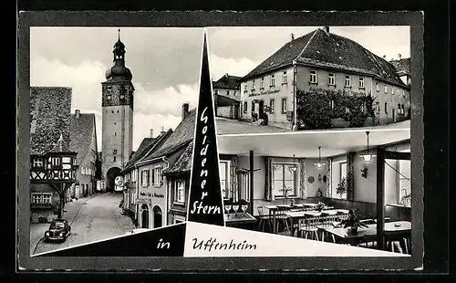 AK Uffenheim, Gasthaus Zum Goldenen Stern, Ortsansicht